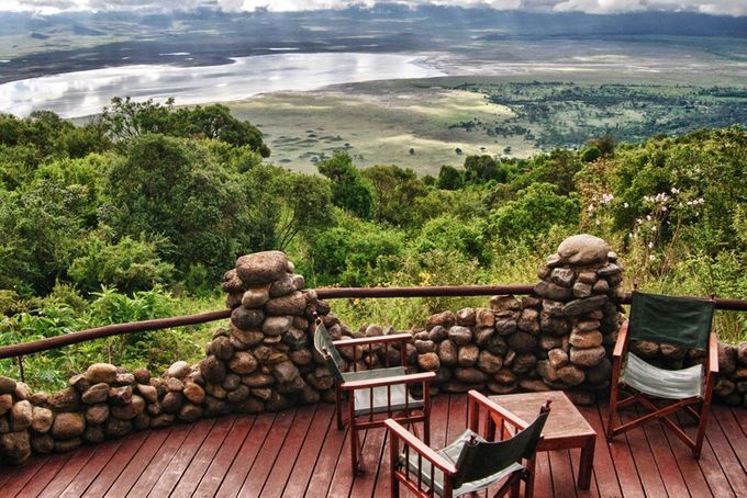Utsikt från min balkong på Ngorongoro Serena Safari Lodge